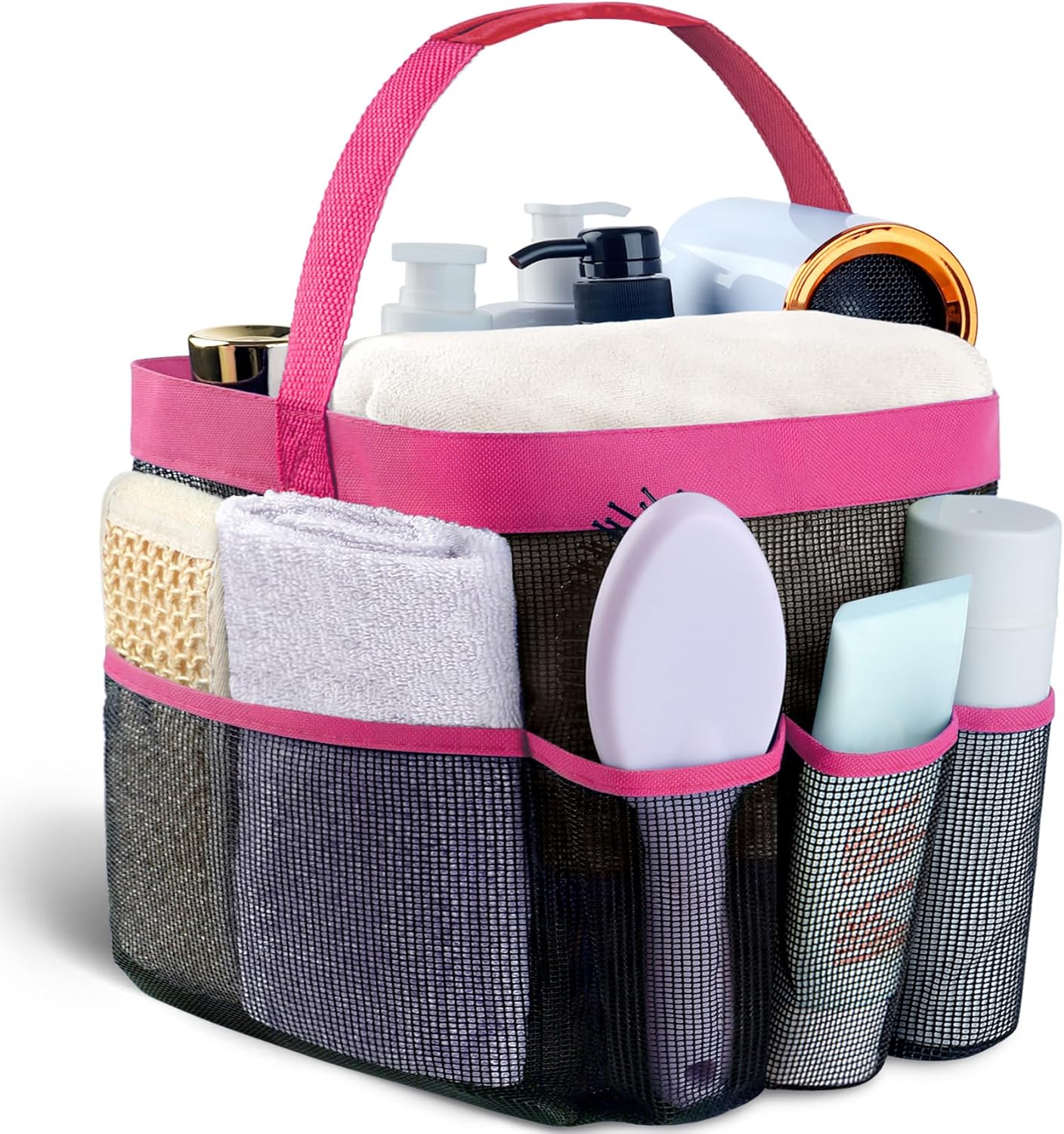 Attmu Mesh Shower Caddy with 8 Pockets for Dorm Room and Travel