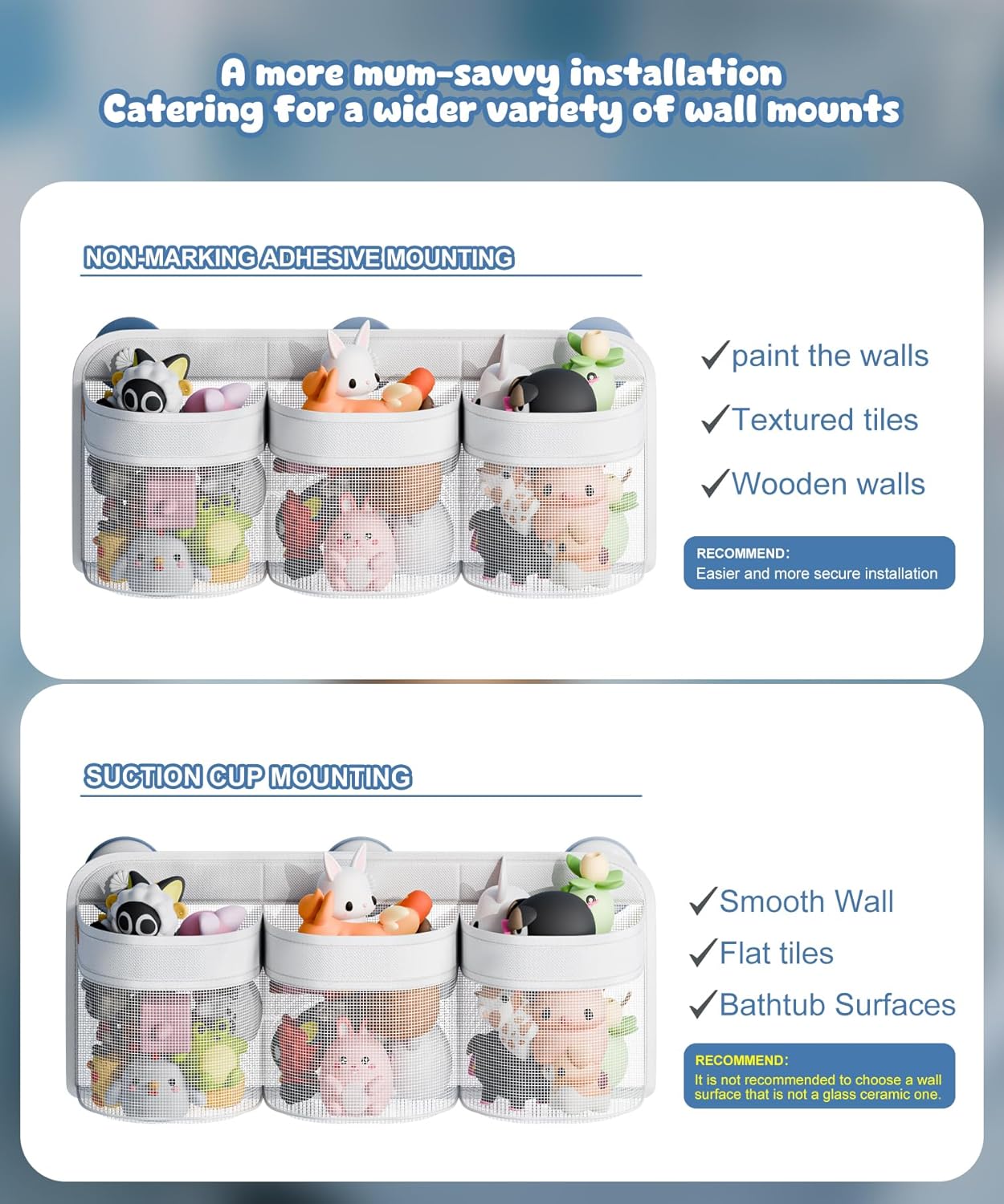 Yduck Mesh Bath Toy Storage Holder