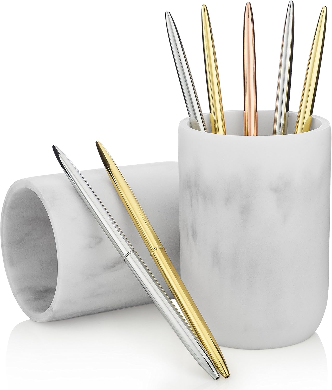 Essentra Home Blanc White Tumbler Bathroom Holder