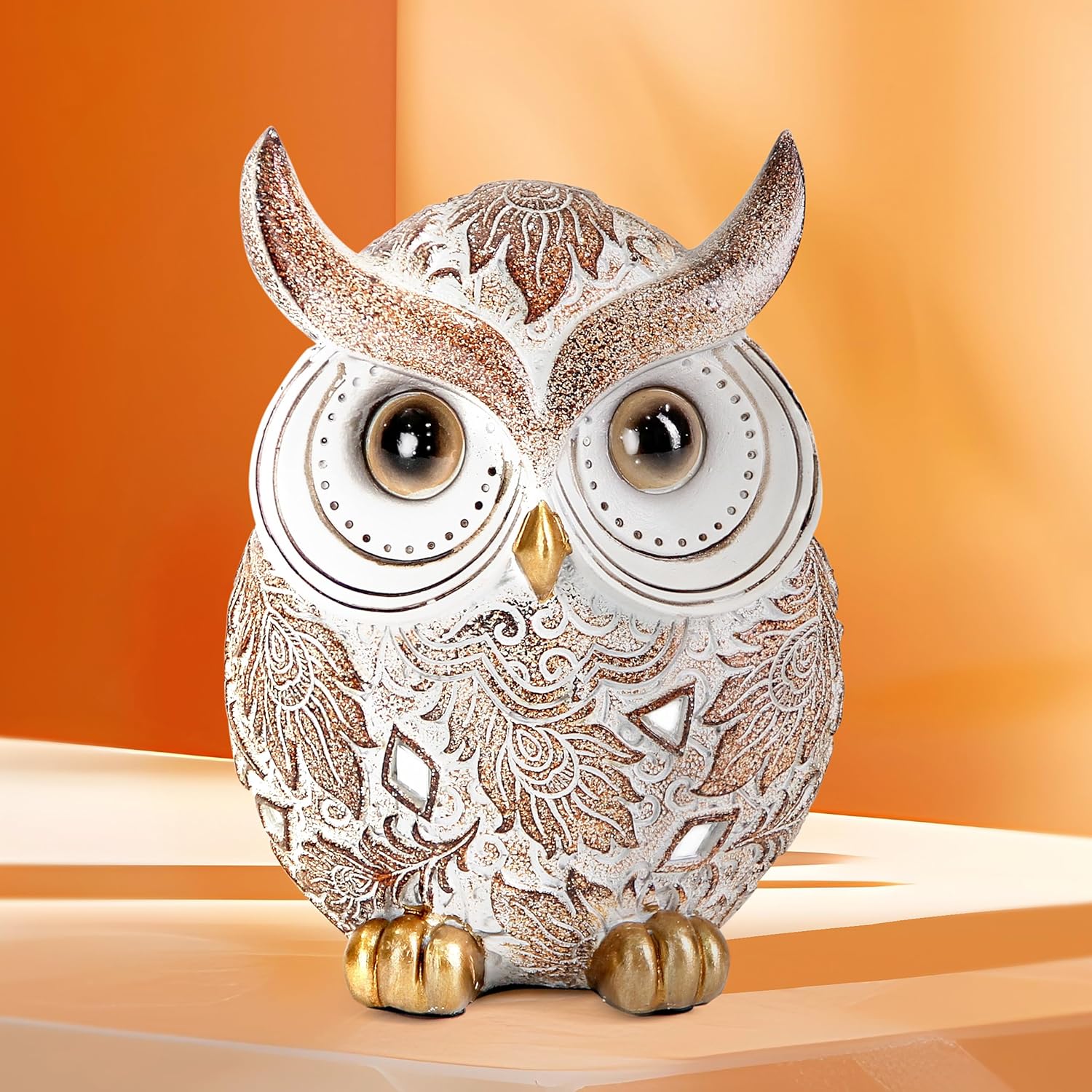 Smadeer Adorable Owl Statue for Home Decor