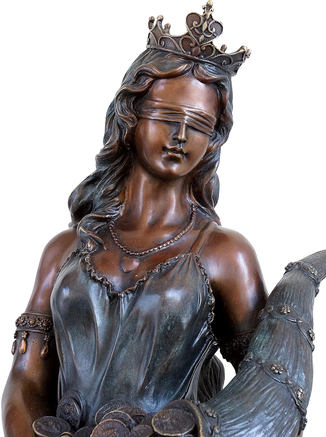 Kunst Ambiente Large Bronze Goddess of Luck Statue