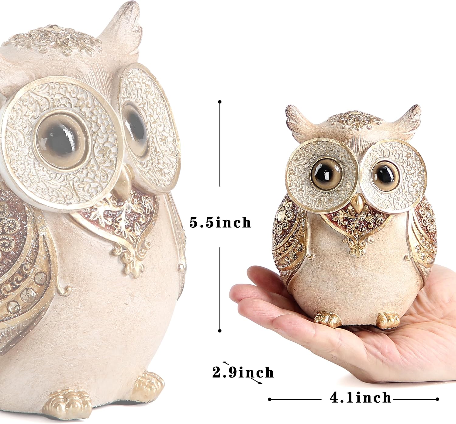 Smadeer Owl Statue Home Decor Sculpture