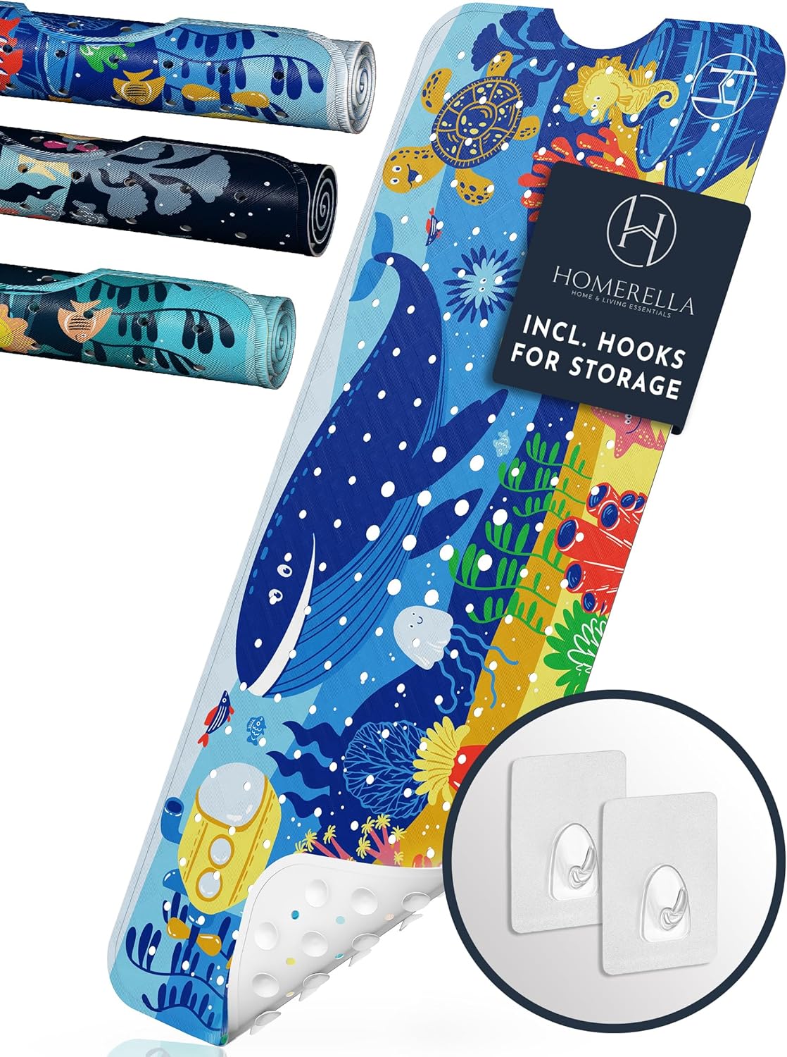 Homerella Anti Slip Bathtub Mat for Kids Adults