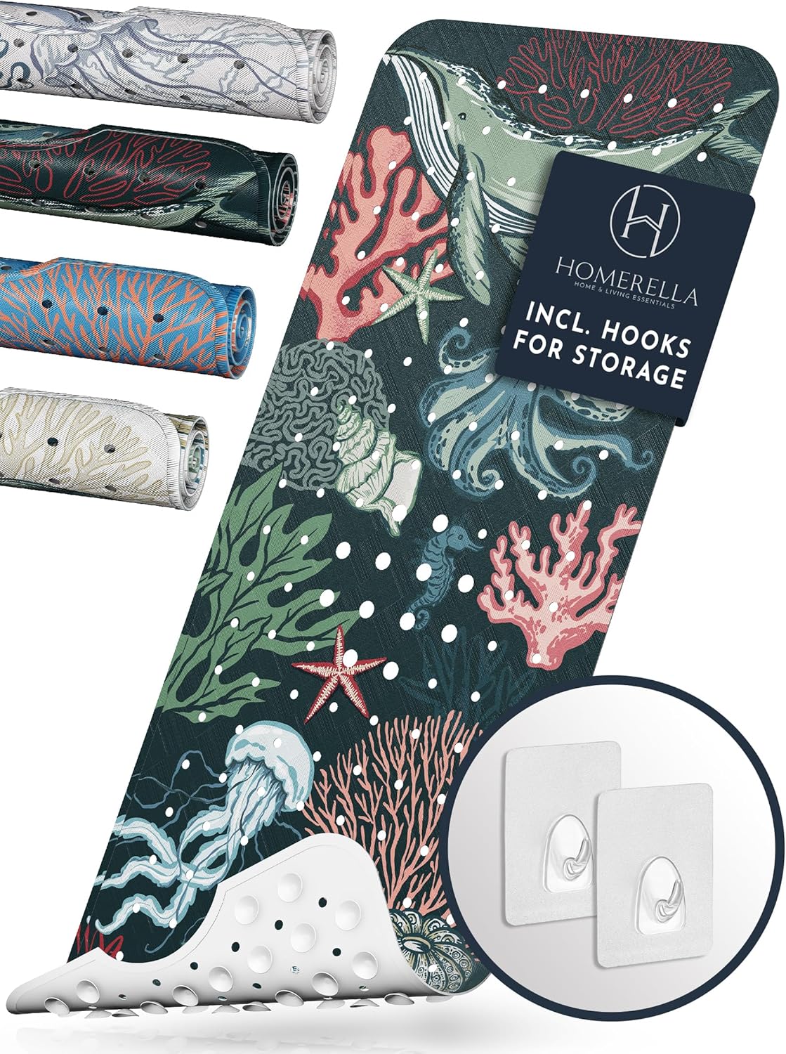 Homerella Anti-Slip Bathtub Mat 40x16 Inch