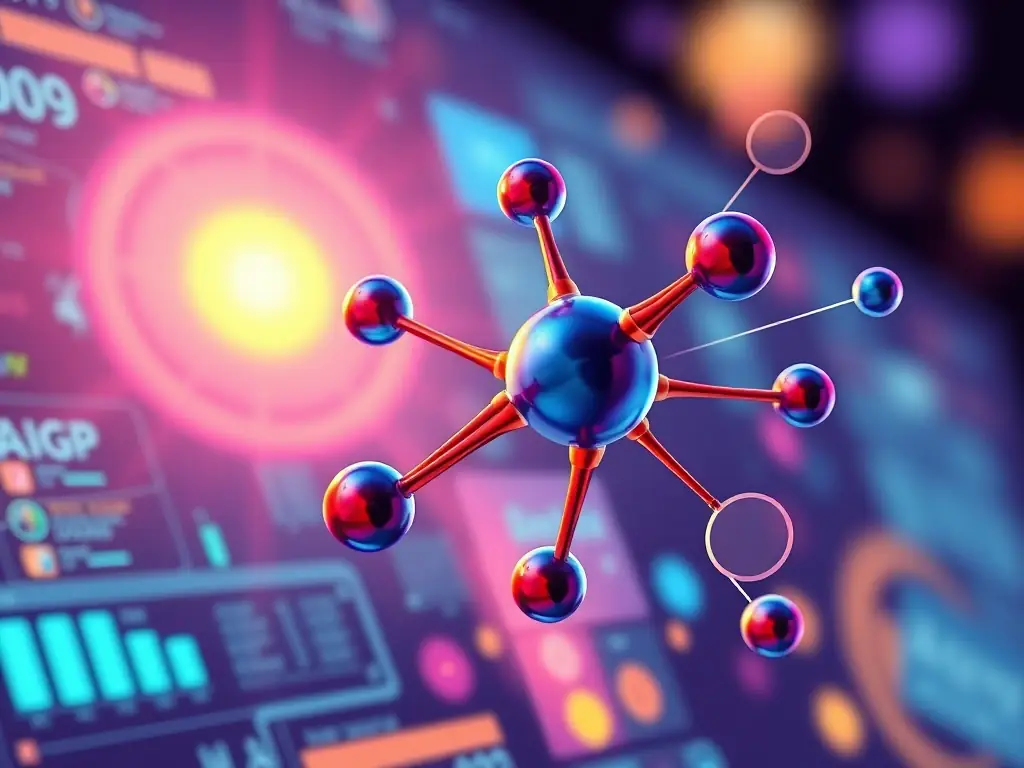 A visually compelling image depicting a dopamine molecule interacting with a user interface, symbolizing the emotional connection created by APEXIONTECH LTD's dopamine-driven advertising campaigns.